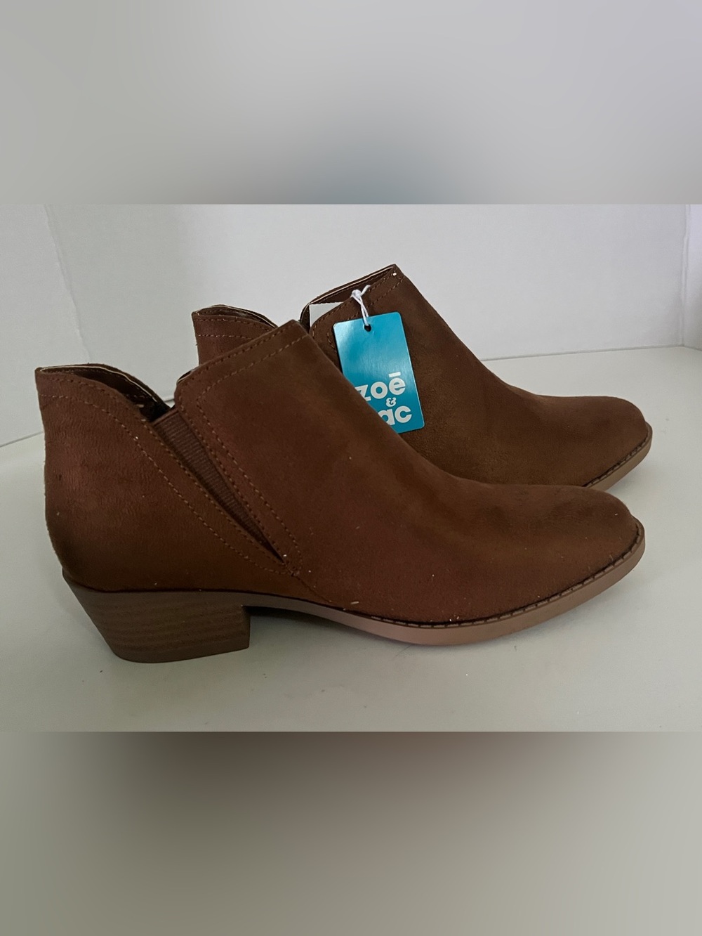 Zack & Zoey Chocolate Brown Suede Ankle Boots for Kids